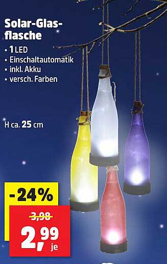 Solar-Glasflasche