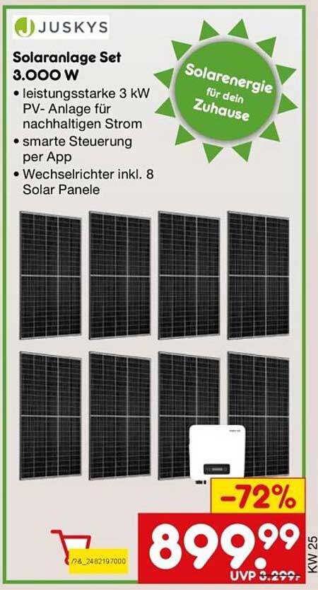 Solaranlage Set 3.000 W