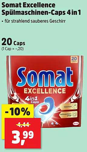 Somat Excellence Spülmaschinen-Caps 4in1