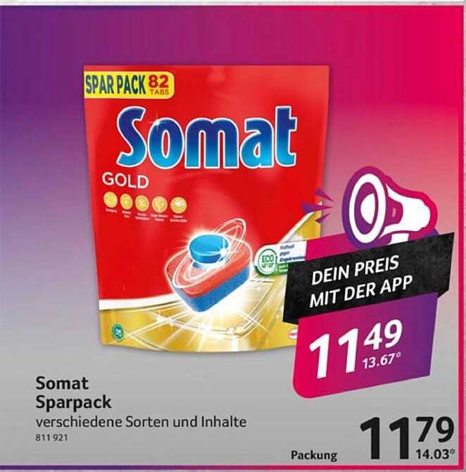 Somat Sparpack Gold - 82 Tabs für strahlend sauberes Geschirr