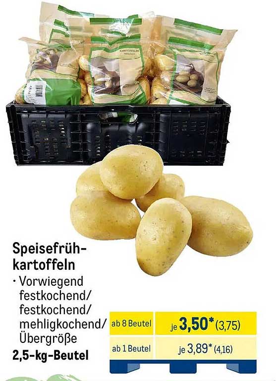 Speisefrühkartoffeln 2,5-kg-Beutel