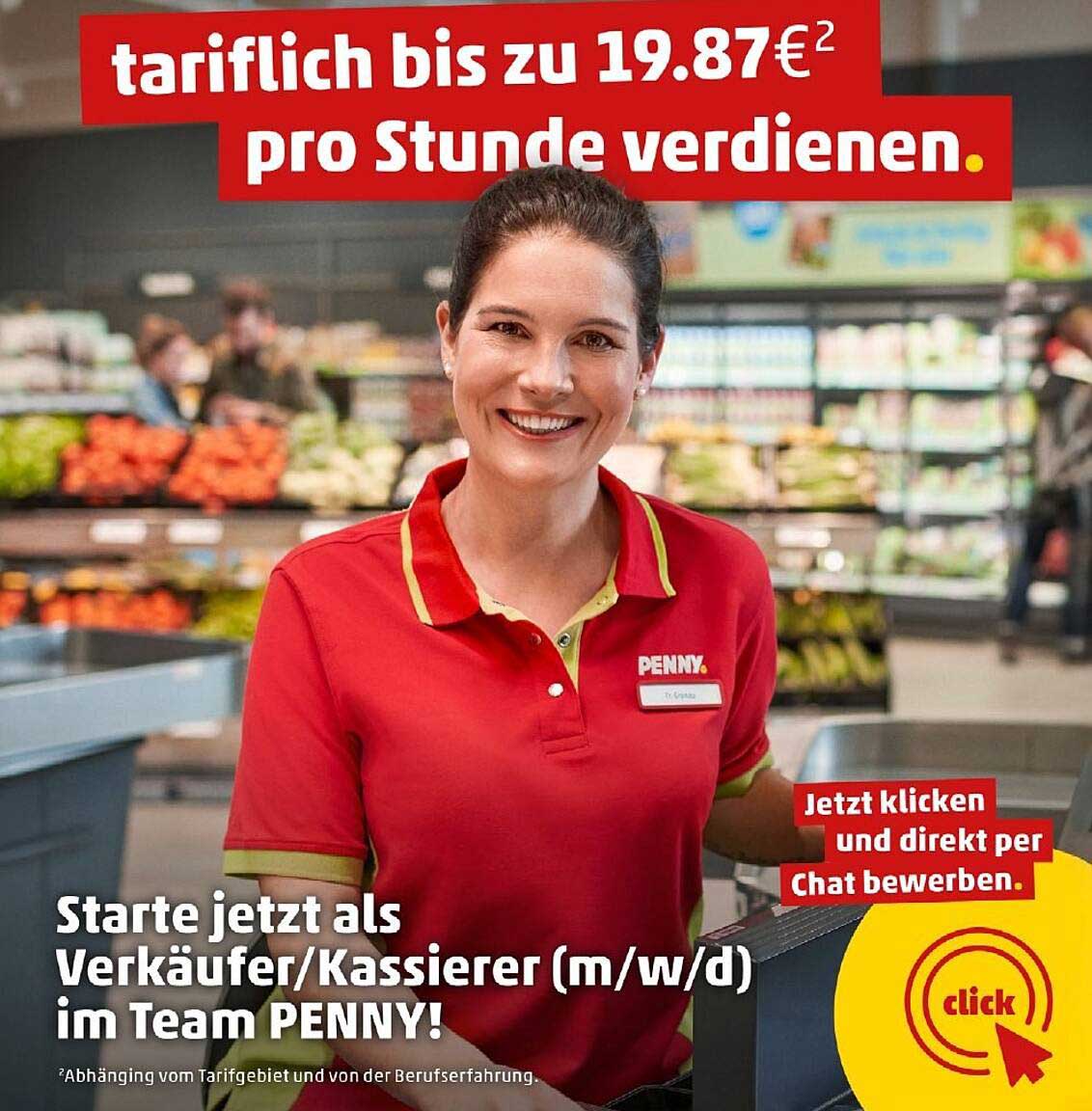Starte jetzt als Verkäufer/Kassierer (m/w/d) im Team PENNY!