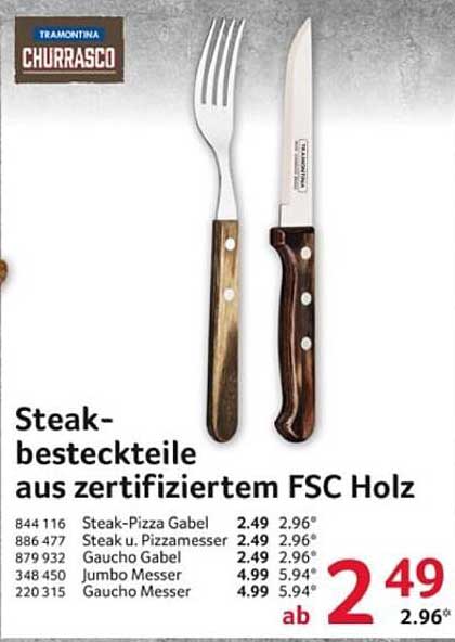 Steakbesteckteile aus zertifiziertem FSC Holz