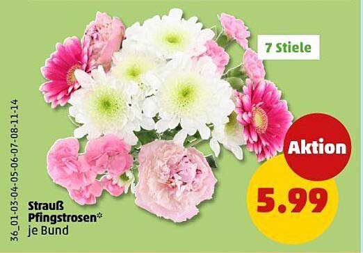 Strauß Pfingstrosen* je Bund
