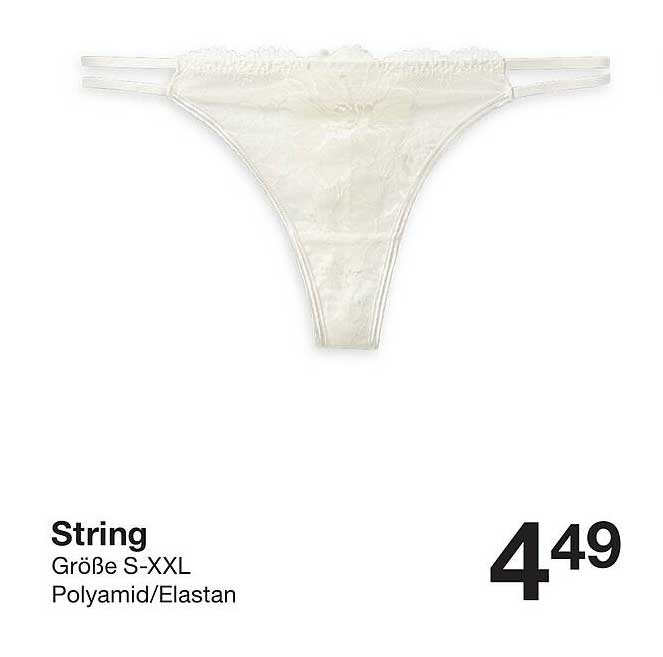 String in verschiedenen Größen S-XXL