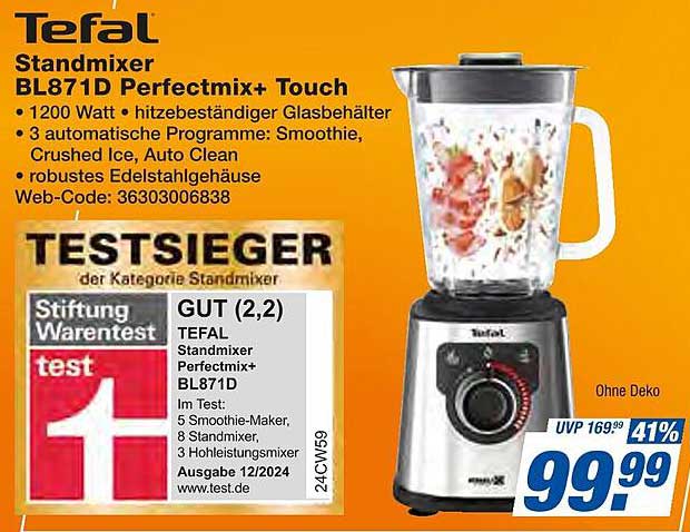 Tefal Standmixer BL871D Perfectmix+ Touch