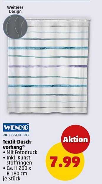 Textil-Duschvorhang mit Fotodruck