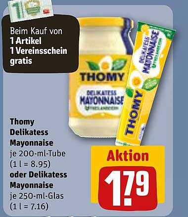 Thomy Delikatess Mayonnaise je 200-ml-Tube oder 250-ml-Glas