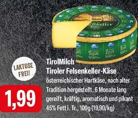 TirolMilch Tiroler Felsen-keller-Käse, 100g