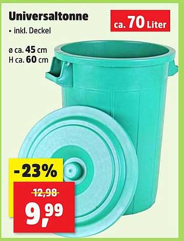 Universaltonne 70 Liter - inkl. Deckel