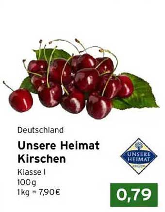 Unsere Heimat Kirschen Klasse I 100g