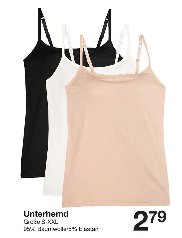 Unterhemd 3er-Pack in Schwarz, Weiß und Nude