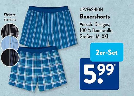 UP2FASHION Boxershorts 2er-Set
