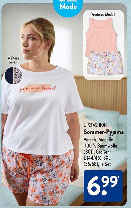 UP2FASHION Sommer-Pyjama – Verschiedene Modelle