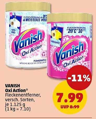 VANISH Oxi Action Fleckenentferner, versch. Sorten, je 1.125 g