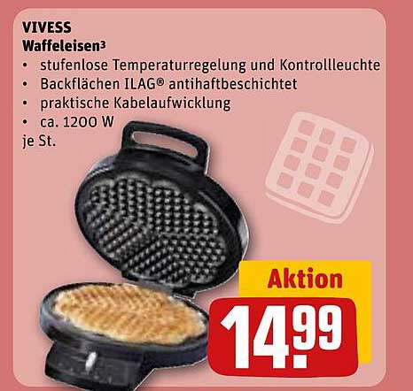VIVESS Waffeleisen