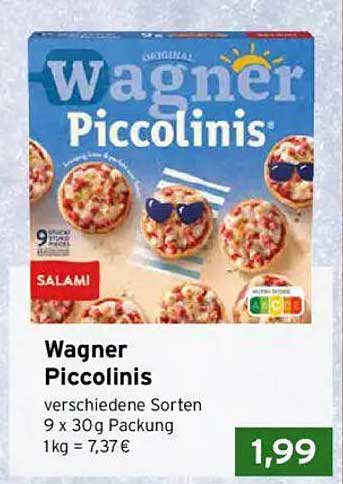 Wagner Piccolinis - verschiedene Sorten 9 x 30g