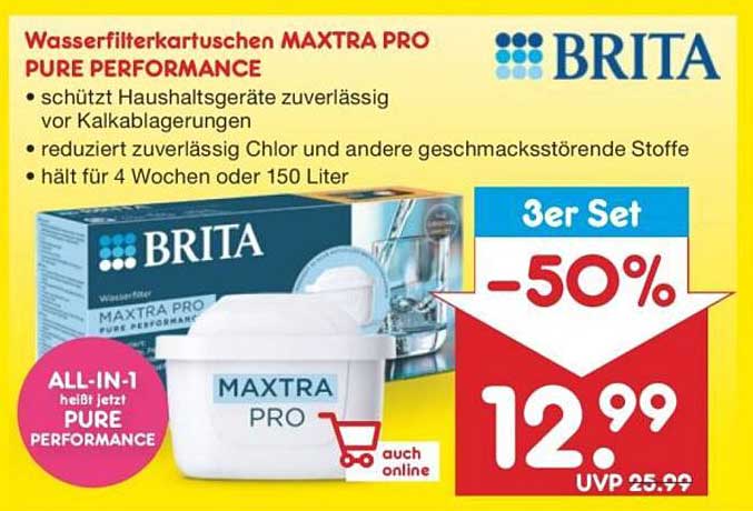 Wasserfilterkartuschen MAXTRA PRO PURE PERFORMANCE 3er Set