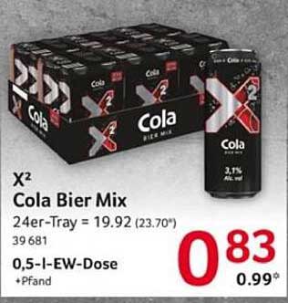 X² Cola Bier Mix 0,5 l - Erfrischung zum besten Preis!