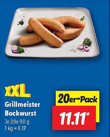 XXL Grillmeister Bockwurst 20er-Pack