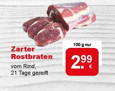 Zarter Rostbraten vom Rind, 21 Tage gereift