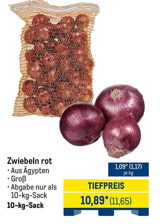 Zwiebeln rot - 10-kg Sack aus Ägypten