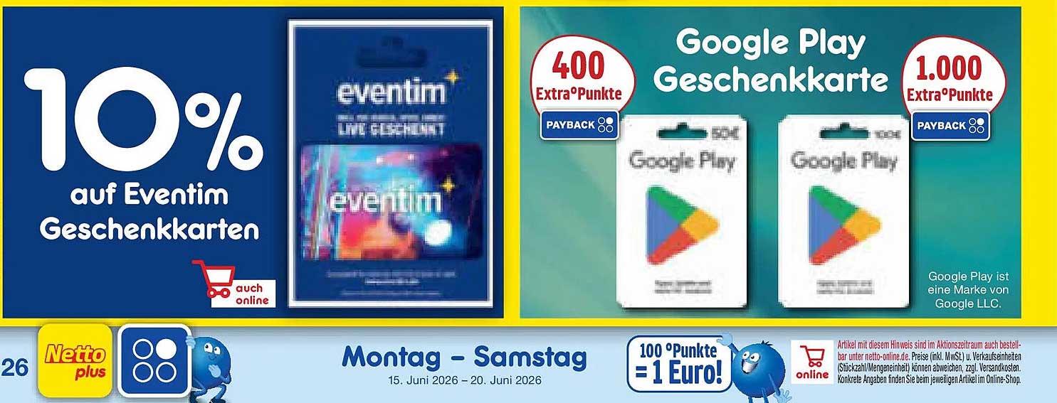 10% auf Eventim Geschenkkarten