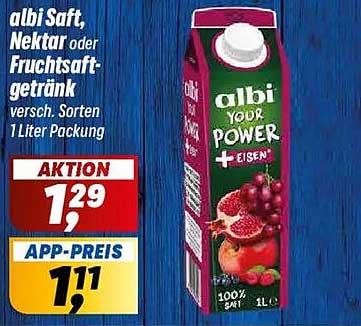 albi Saft, Nektar oder Fruchtsaftgetränk versch. Sorten 1 Liter Packung