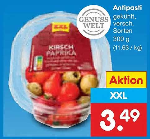 Antipasti gekühlt, versch. Sorten 300 g (11.63 / kg)