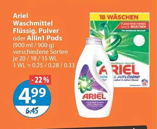 Ariel Waschmittel Flüssig, Pulver oder Allin1 Pods