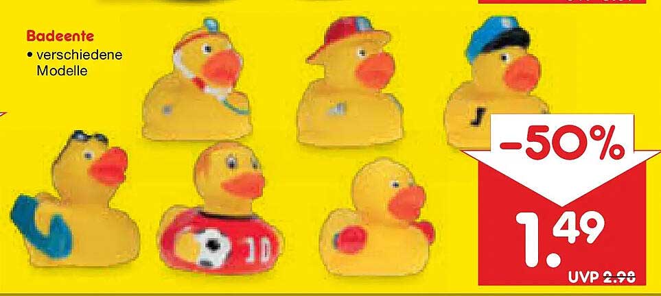 Badeente verschiedene Modelle