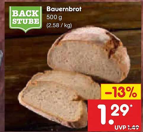 Bauernbrot 500 g (2.58 / kg)