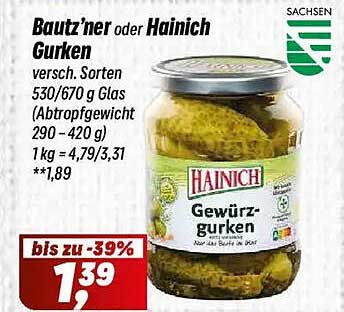 Bautz'ner oder Hainich Gurken