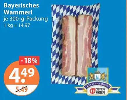 Bayerisches Wammerl je 300-g-Packung 1 kg = 14.97