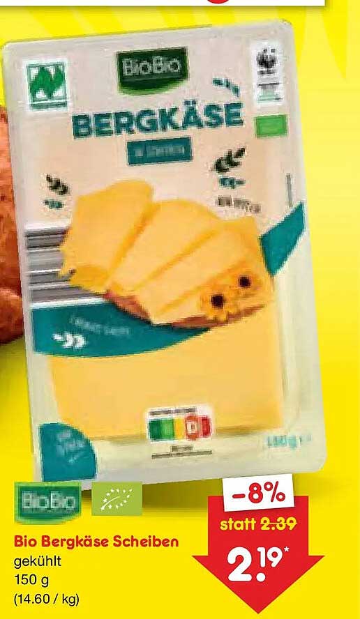 Bio Bergkäse Scheiben