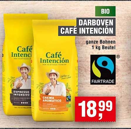 BIO DARBOVEN CAFÉ INTENCIÓN ganze Bohnen 1 kg Beutel