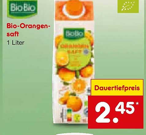 Bio-Orangensaft 1 Liter