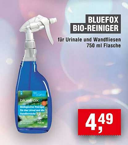 BLUEFOX BIO-REINIGER für Urinale und Wandfliesen 750 ml Flasche