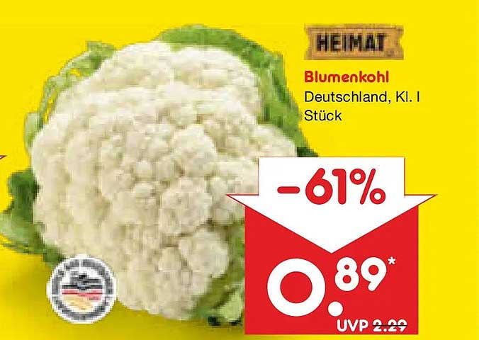 Blumenkohl Deutschland, Kl. I Stück