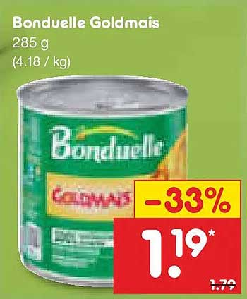 Bonduelle Goldmais 285 g (4.18 / kg)