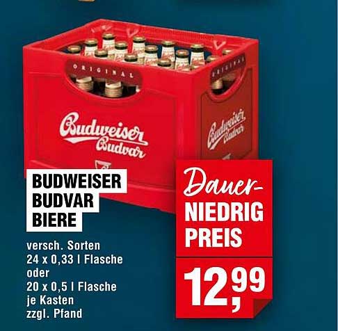 BUDWEISER BUDVAR BIERE