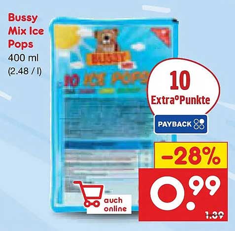 Bussy Mix Ice Pops 400 ml