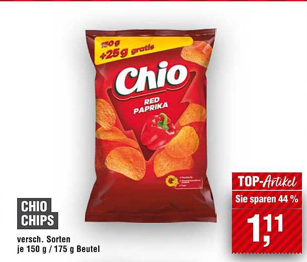 CHIO CHIPS versch. Sorten je 150 g / 175 g Beutel