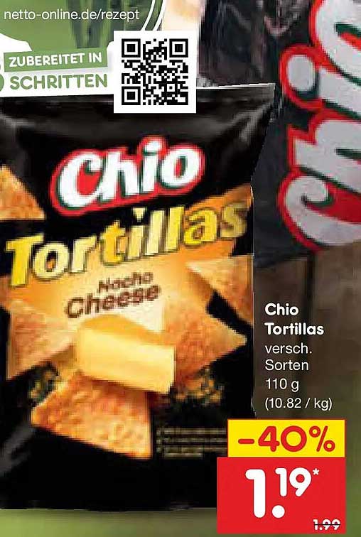 Chio Tortillas versch. Sorten 110 g (10.82 / kg)