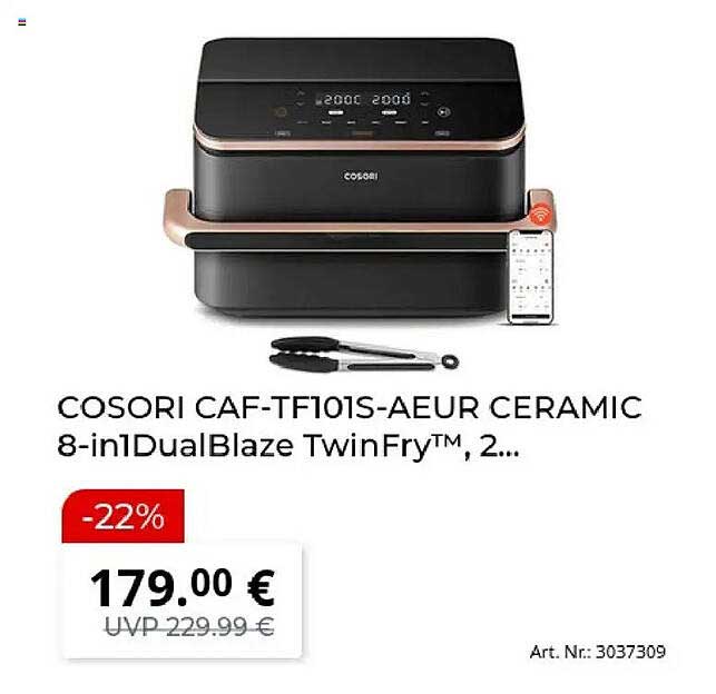 COSORI CAF-TF101S-AEUR CERAMIC 8-in1DualBlaze TwinFry™, 2...