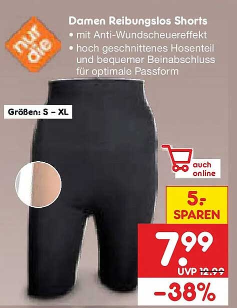 Damen Reibungslos Shorts