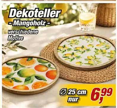 Dekoteller -Mangoholz- verschiedene Motive