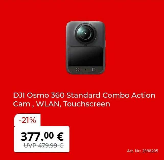 DJI Osmo 360 Standard Combo Action Cam , WLAN, Touchscreen