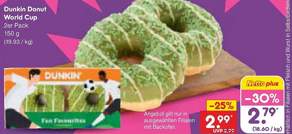 Dunkin Donut World Cup 2er Pack 150 g
