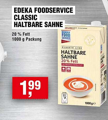 EDEKA FOODSERVICE CLASSIC HALTBARE SAHNE